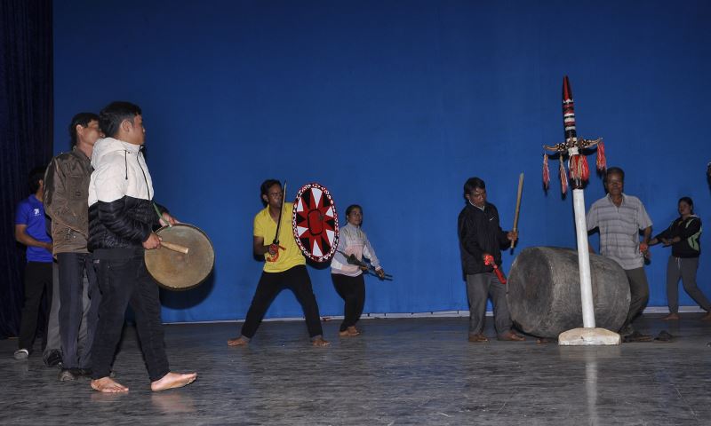 Đoàn nghệ nhân Đắk Lắk tích cực tập luyện cho “Đêm hội diễn tấu cồng chiêng Tây Nguyên”